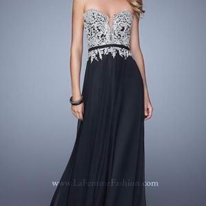 Prom Strapless Lace Formal Evening Gown dress by L